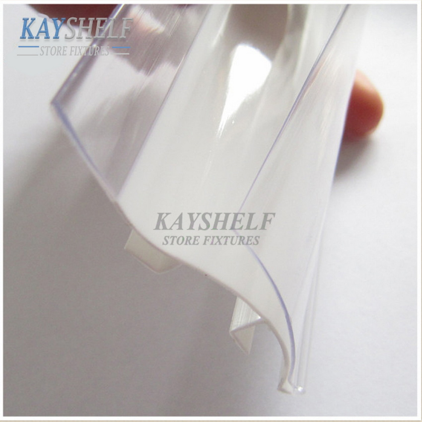 Supermarket Shelf Plastic PVC Label Holders Tag Price Data Strip