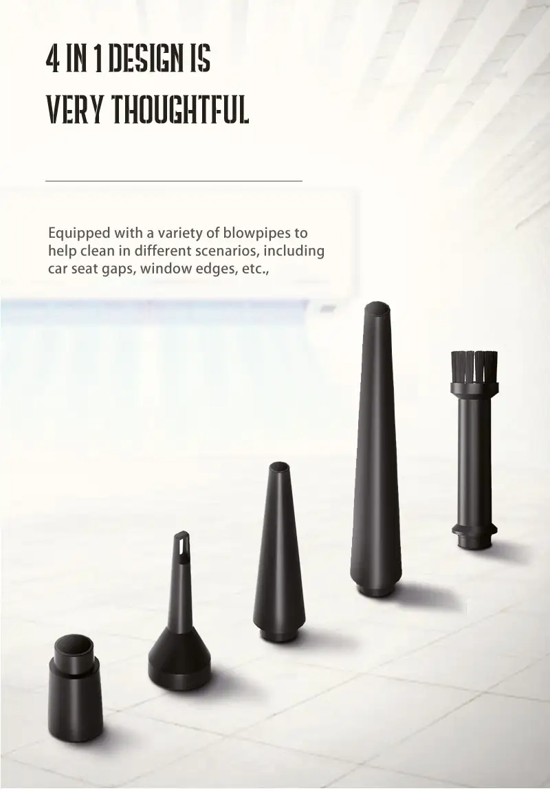 Air Duster for Computers Portable Cordless Air Blower Computer Cleaning with LED Light for PC Keyboard Crumbs Car