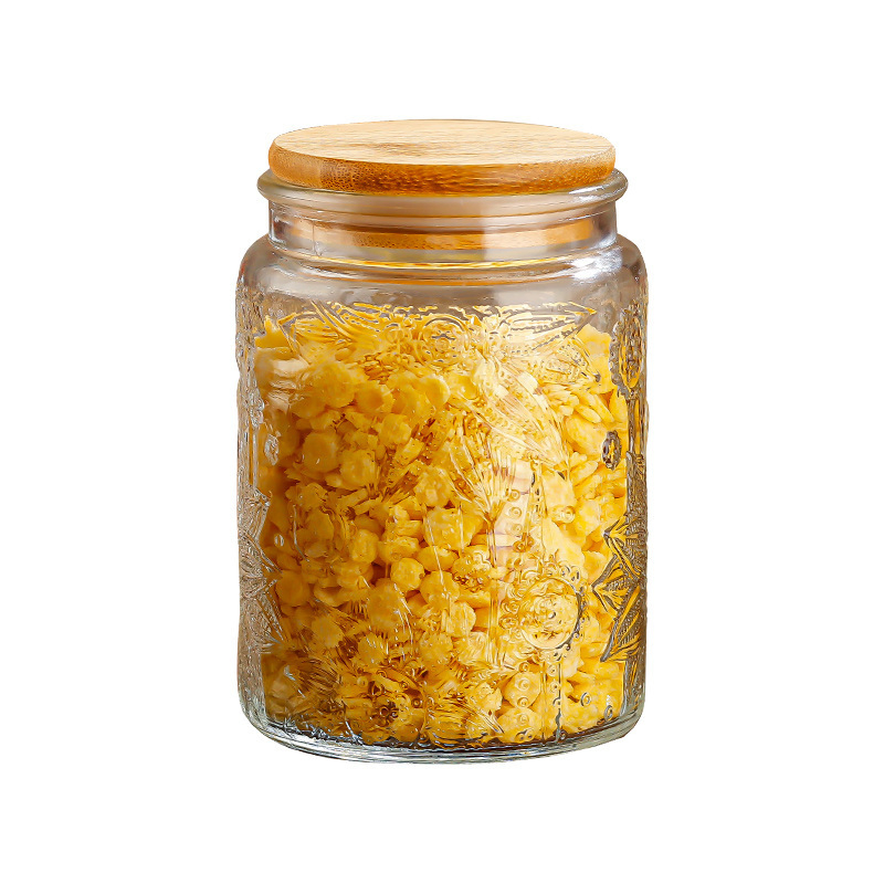 Japanese Transparent Elliptical Tea Can Sealed Storage Can