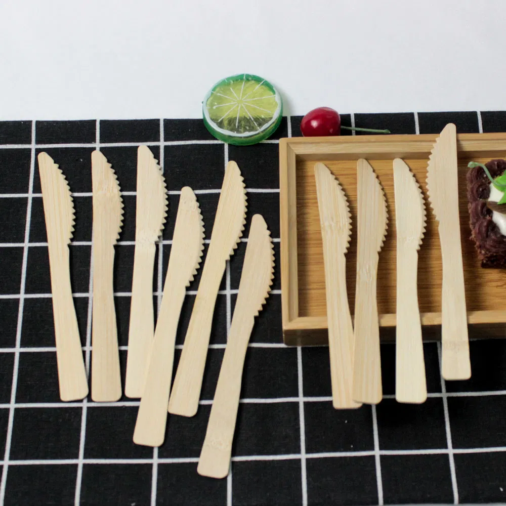 High Quality Biodegradable Disposable Cutlery 170mm Bamboo Knife