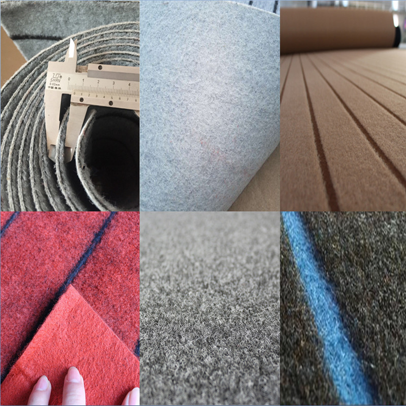 Double Color Velour Jacquard Carpet, Needle Punch Carpet, Purple&Black Double Color Jacquard Kitchen / Living Room Carpet