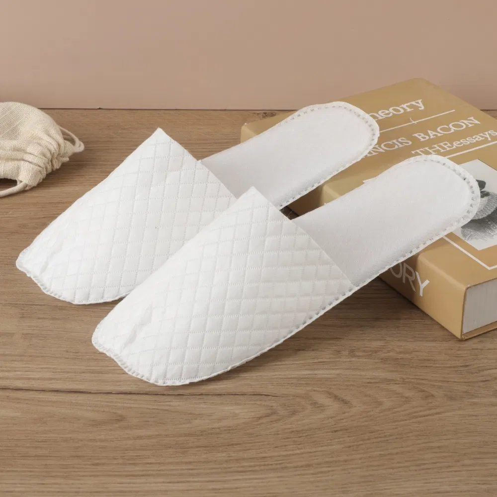 Economy Custom Adult Plain Hotel SPA Non-Woven Fabric Odor-Free Disposable Slipper