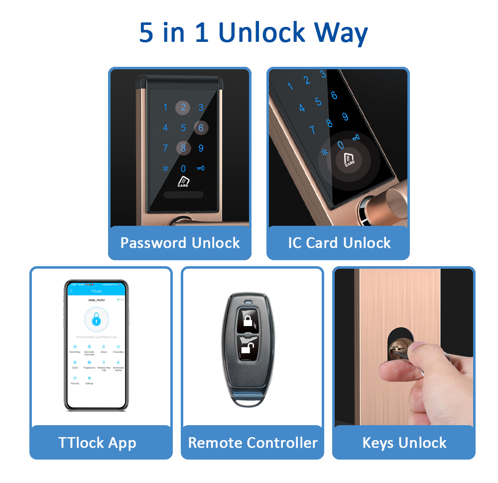 Electronic Ttlock Bluetooth Digital Door Lock with NFC Function