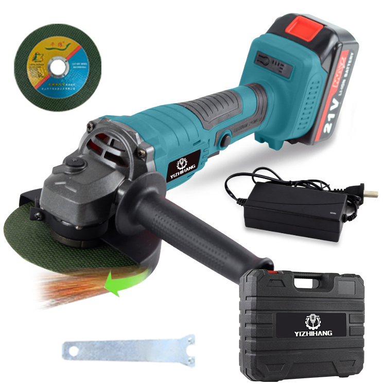 Professional Power Tools 4/4.5/5inch Cutting Discs High Speed 9600rpm 4.0ah Lithium Battery Cordless Angle Grinder