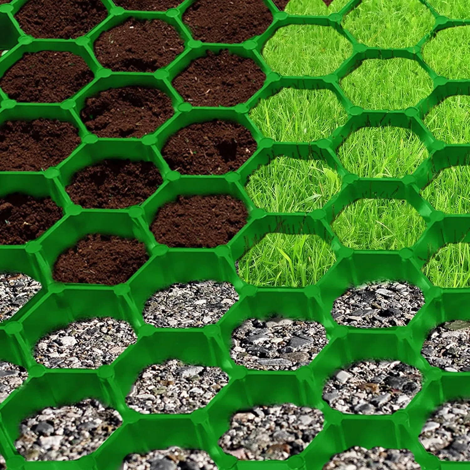 Eco-Friendly and Durable Plastic Grass Paver Grid HDPE Grass Paver Grid for Parking Lot Greeining