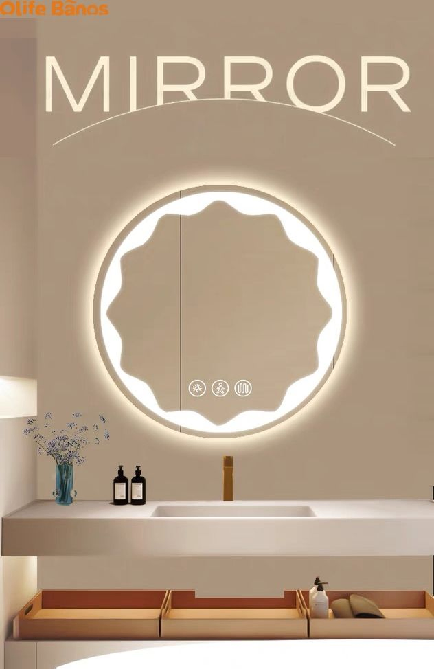 Bath Mirrors Screen Smart Bathroom Mirror with LED Light