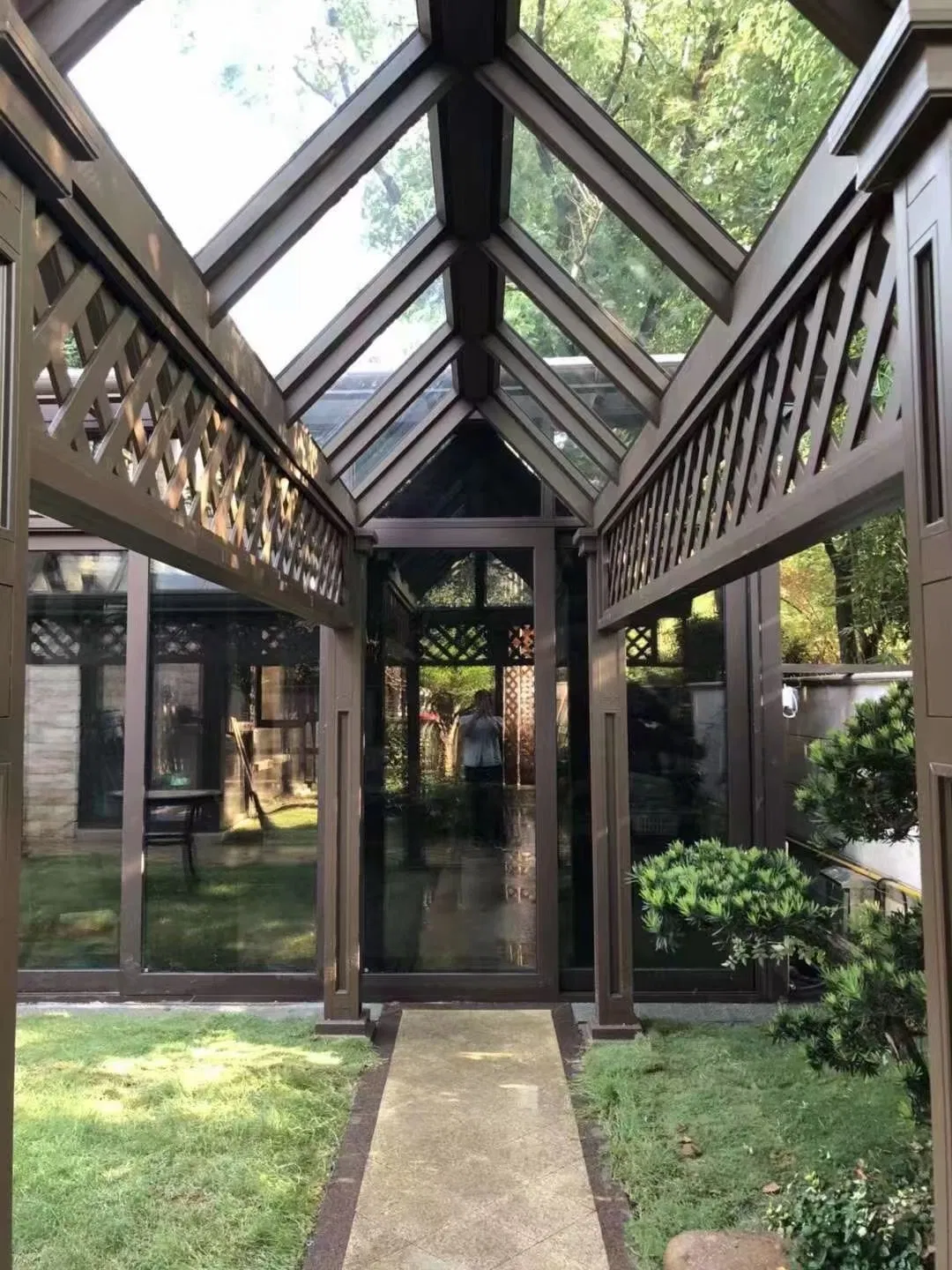 Gable Pitched Skylight Aluminum Glass Sun Roof