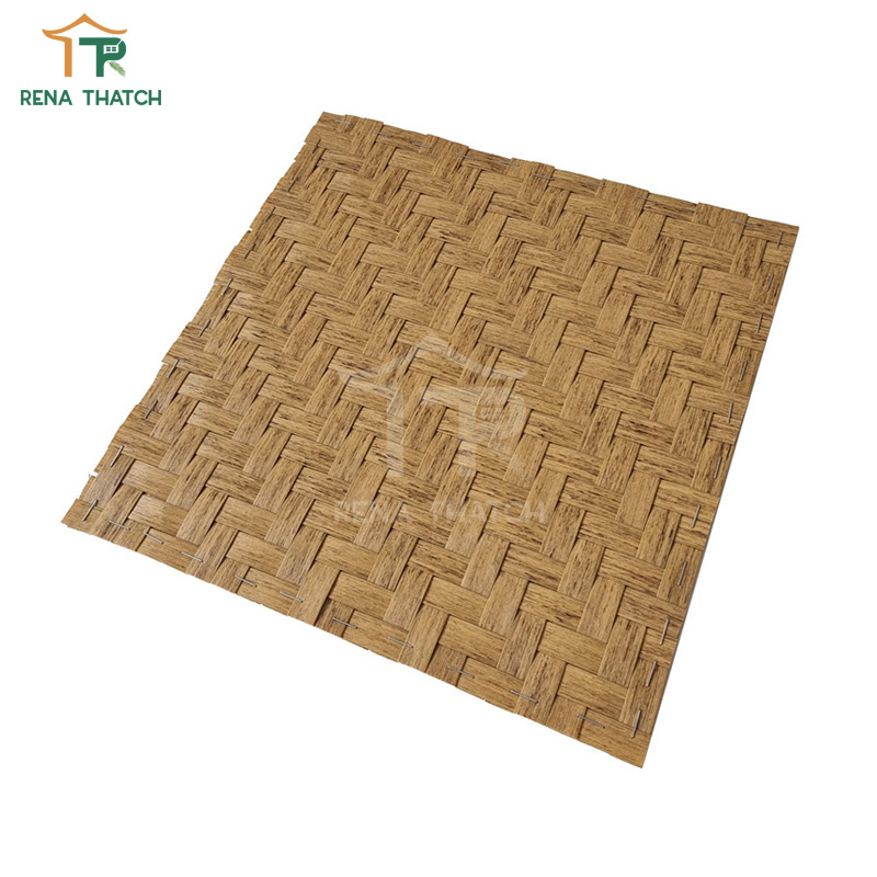Popular Artificial Straw Weaving Sheet Roof Ceiling Synthetic Plastic Straw Mats
