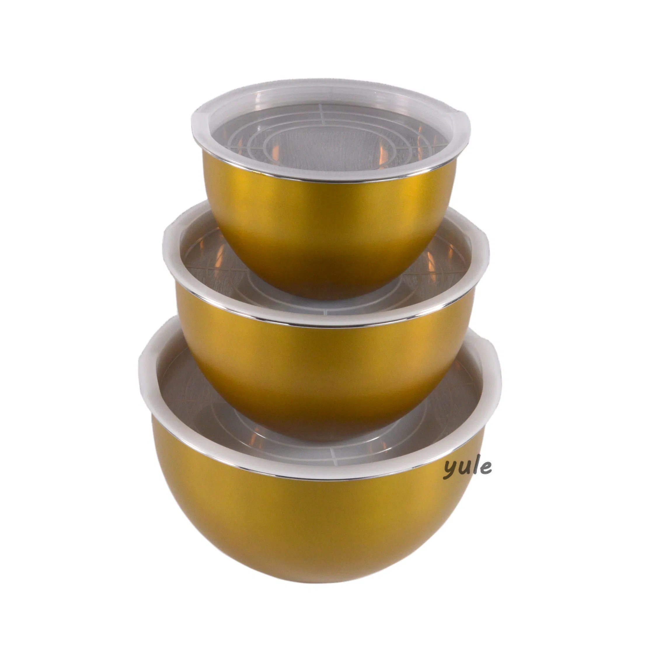 Gold Coating Color Cuisine Accessories Tool Stainless Steel Deep Spray Paint Mixing Bowl