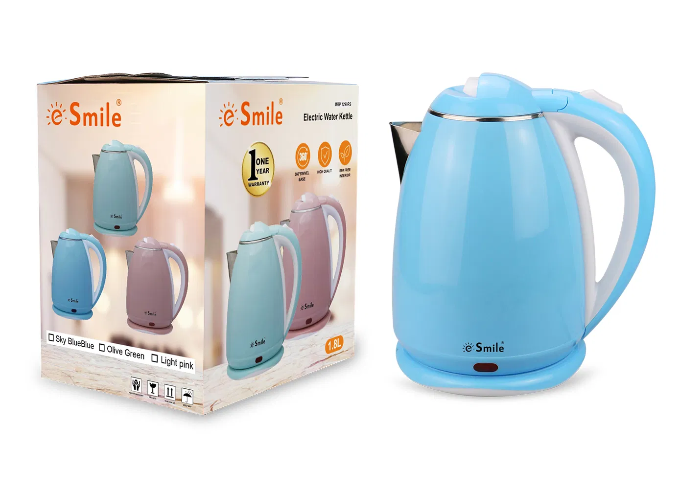 Hot water Sky Blue 1.8L Home applicanse Electrical Kettle