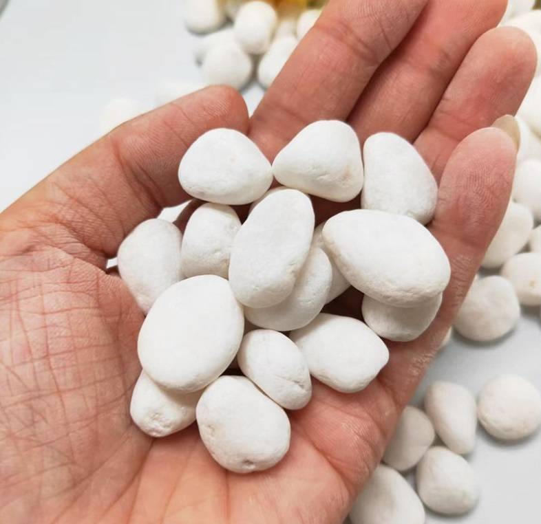 Nature Decorative Rocks for Plants and Garden Landscaping, Polished White Pebbles Stone