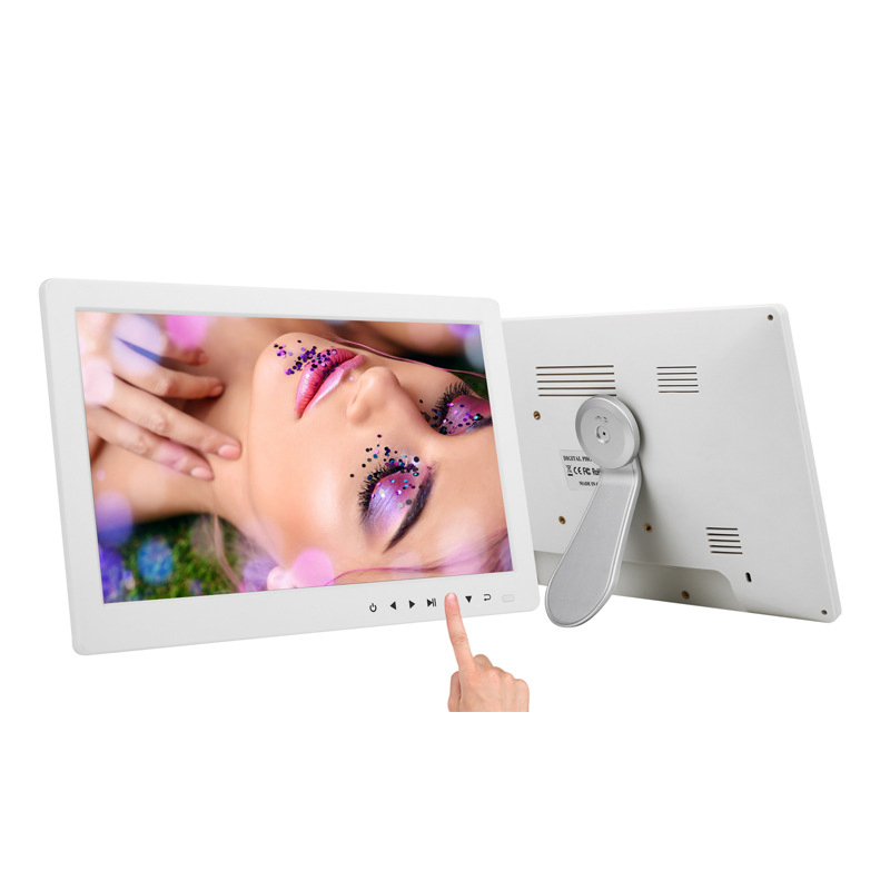 12.5 Inch Front Touch-Button Digital Photo Frame Advertising Machine Video Player