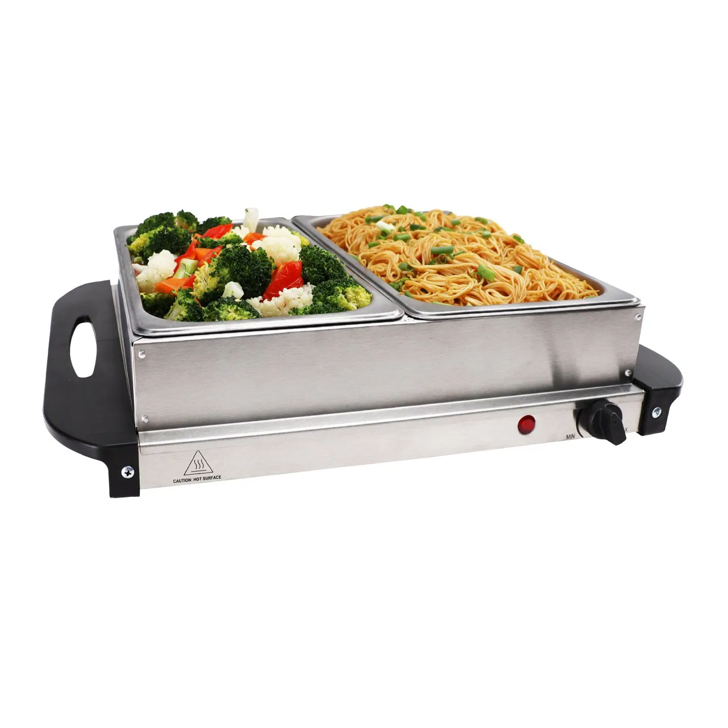 Electric Heating Buffet Table with Stainless Steel Insulation, Cloth-Covered Stove, Hotel Tableware, Square Flip-Top, Breakfast Visible, Commercial Use