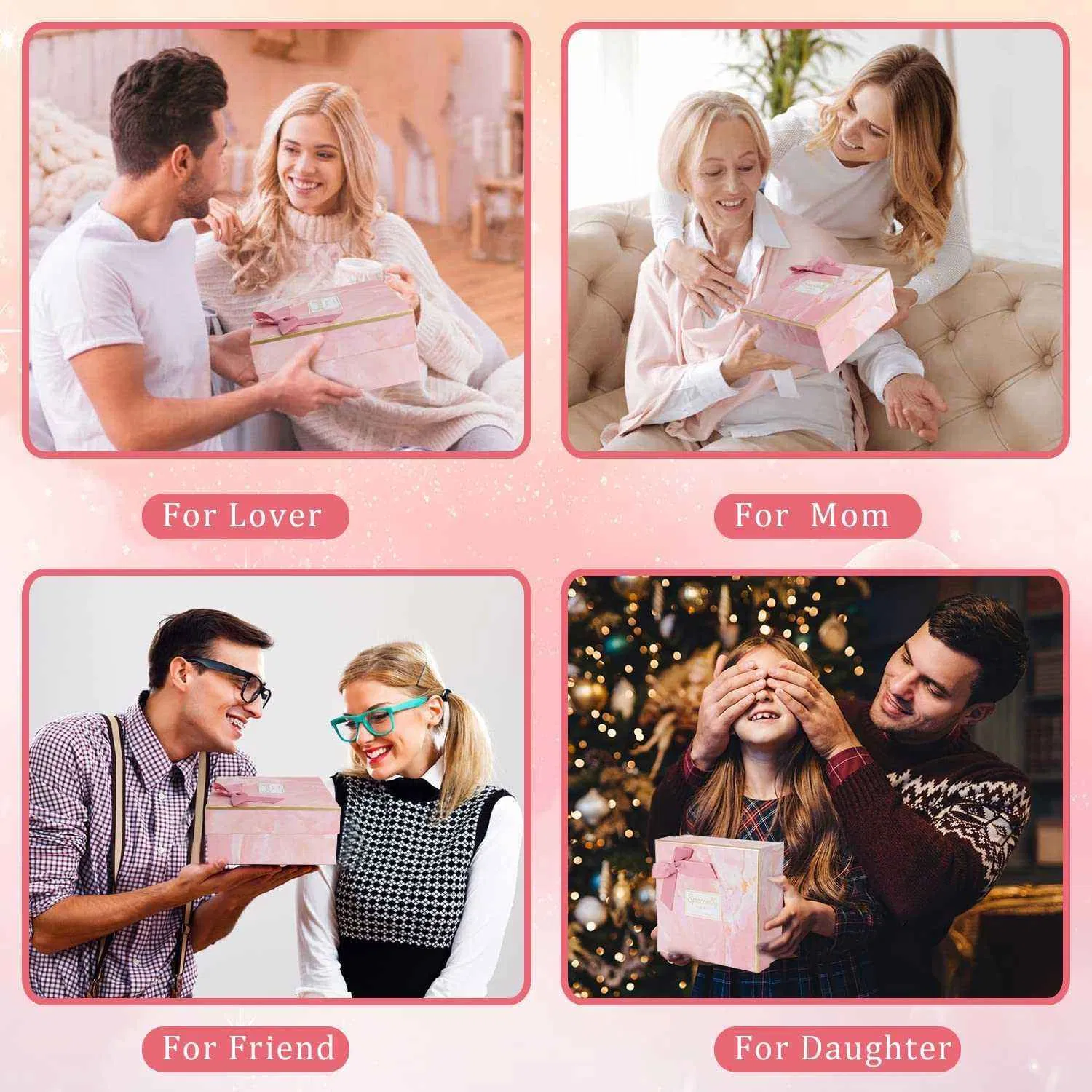 Gift Ideas Set for Women Best Friend Mom Gift Basket Pink Wedding