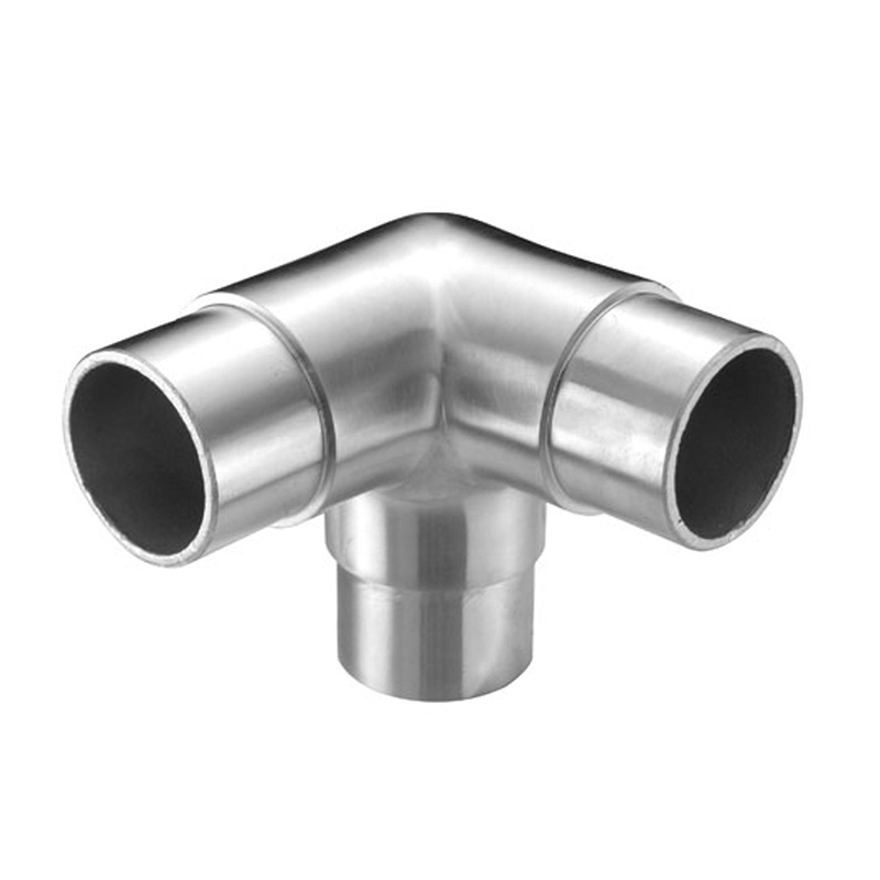 OEM Custom 304 316 Stainless Steel Adjustable Pipe Connectors Round Pipe Handrail Elbow Angle Joint Railing Elbow Fittings for Handrail Tube Accessories