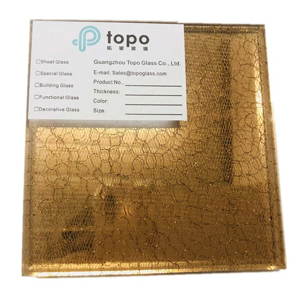 Decorative Stainless Steel Weave Wire Mesh Laminated Glass for Doors and Windows
