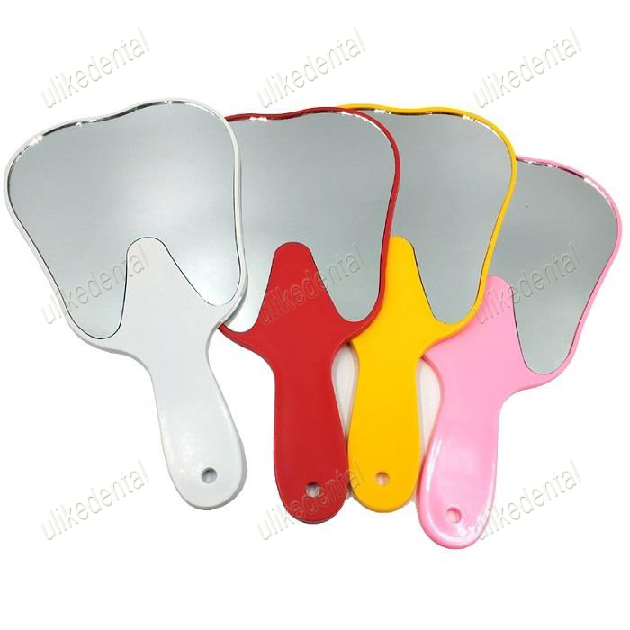 Factory Wholesale Colorful Dental Tooth Shaped Hand Mirror for Dental Clinic