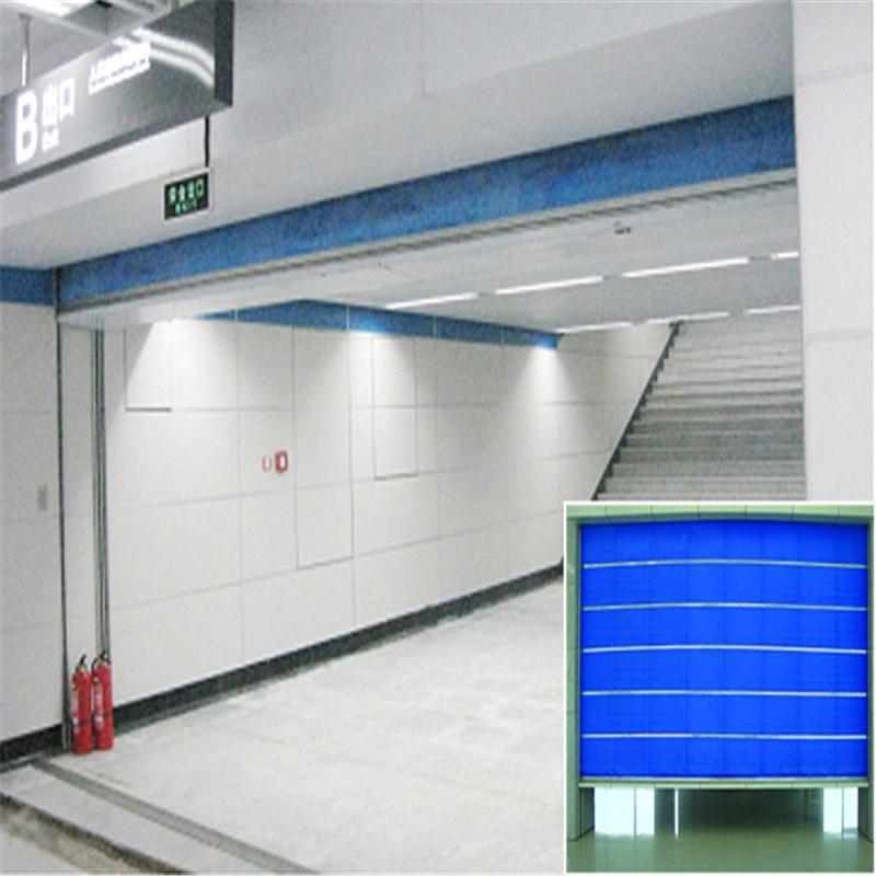 Blue Color Fire Rated Security Auto Roller Shutter Door