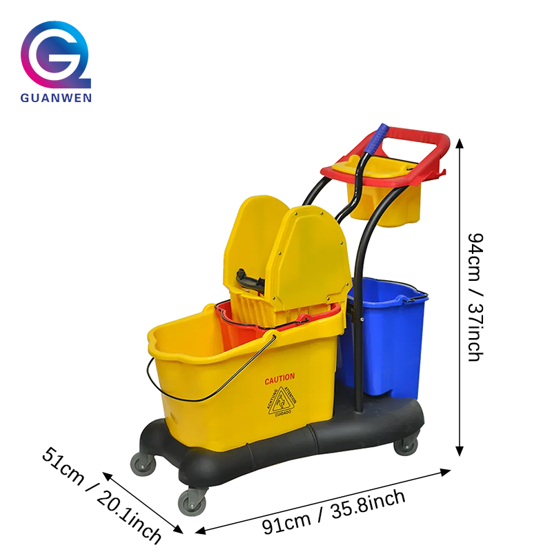 81L Hotel Cleaning Cart Bucket Mop Floor Cleaning Bucket Cart