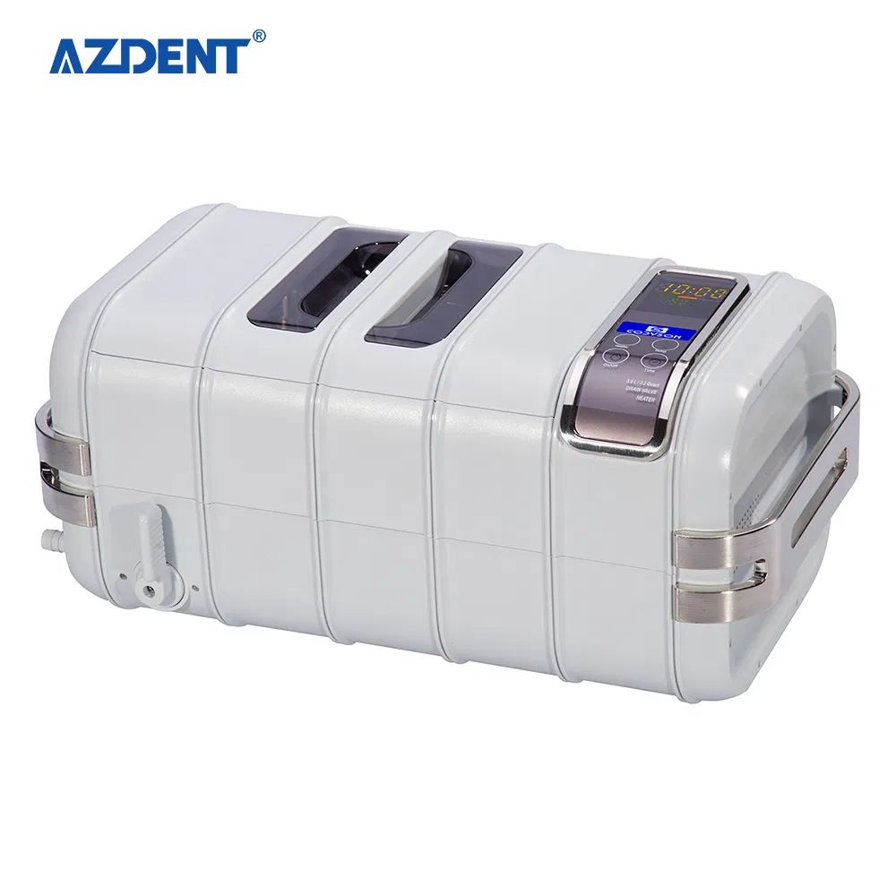 Azdent Supplies Stainless Steel Ultrasonic Washer Portable Digital Dental Ultrasonic Cleaner