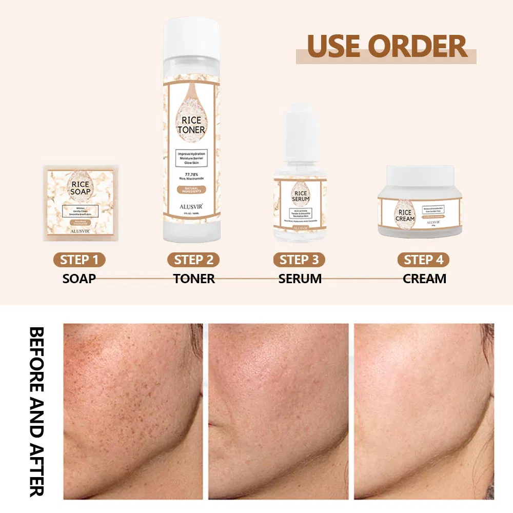 Whitening Rice Face Toner Hyaluronic Acid Organic Brightening Facial Water Toner