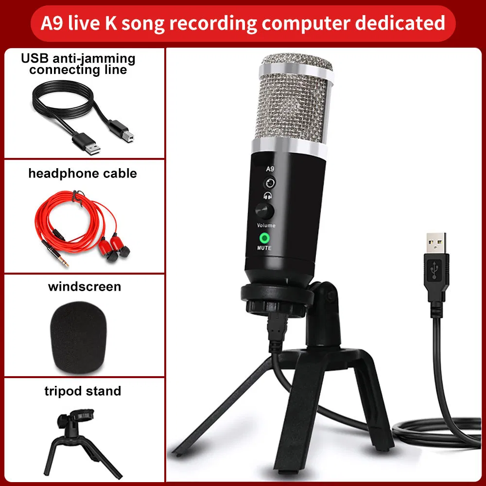 Sdondz Ma9 Professional USB Capacitor Microphone for Voice Clarity and Noise Reduction