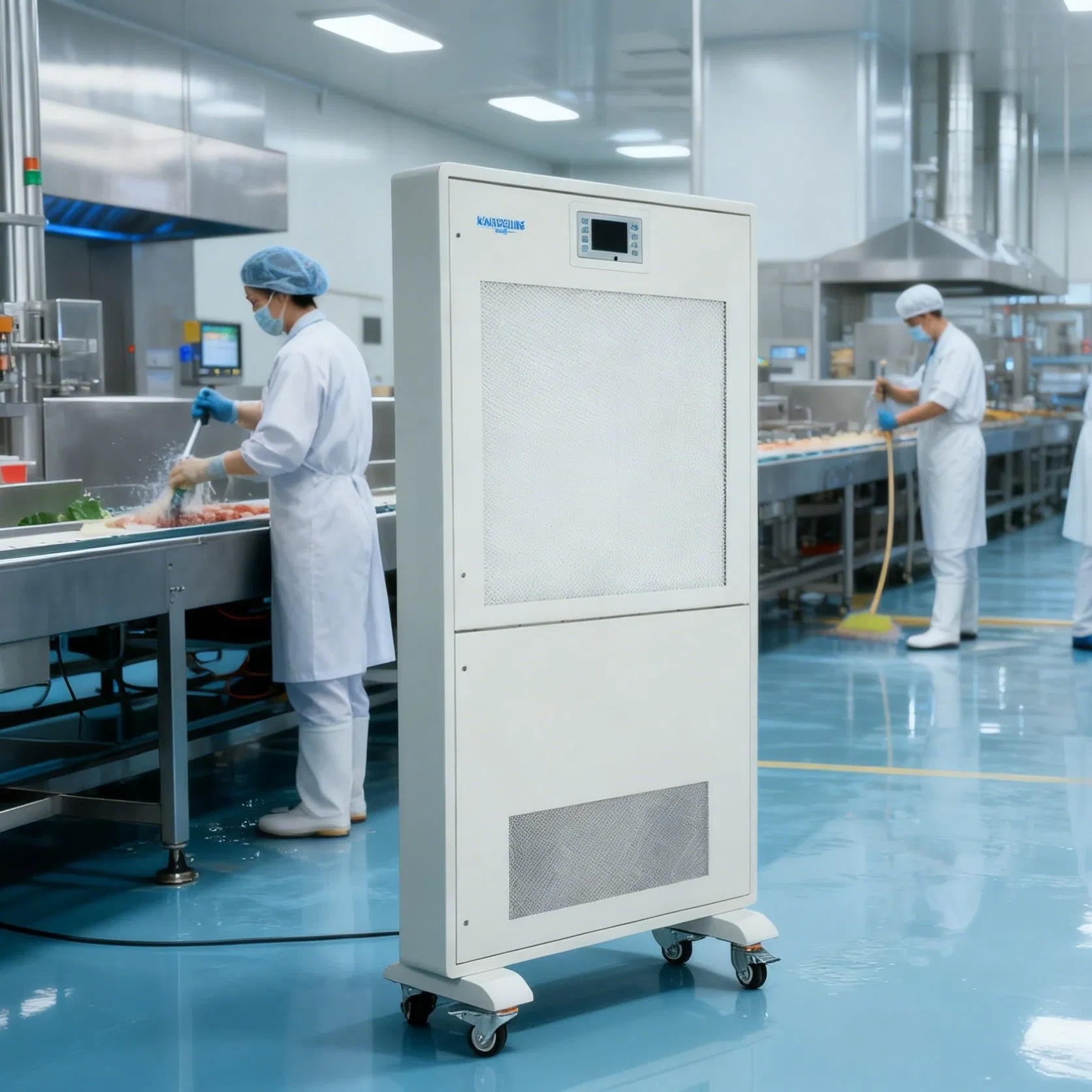 Industrial Plant Disinfection Machine ,High-Efficiency Plasma Air Purifier with Wheels&HEPA Filter,China Factory,for Hotels, Guesthouses & Hospitals,Kj-P06m-1