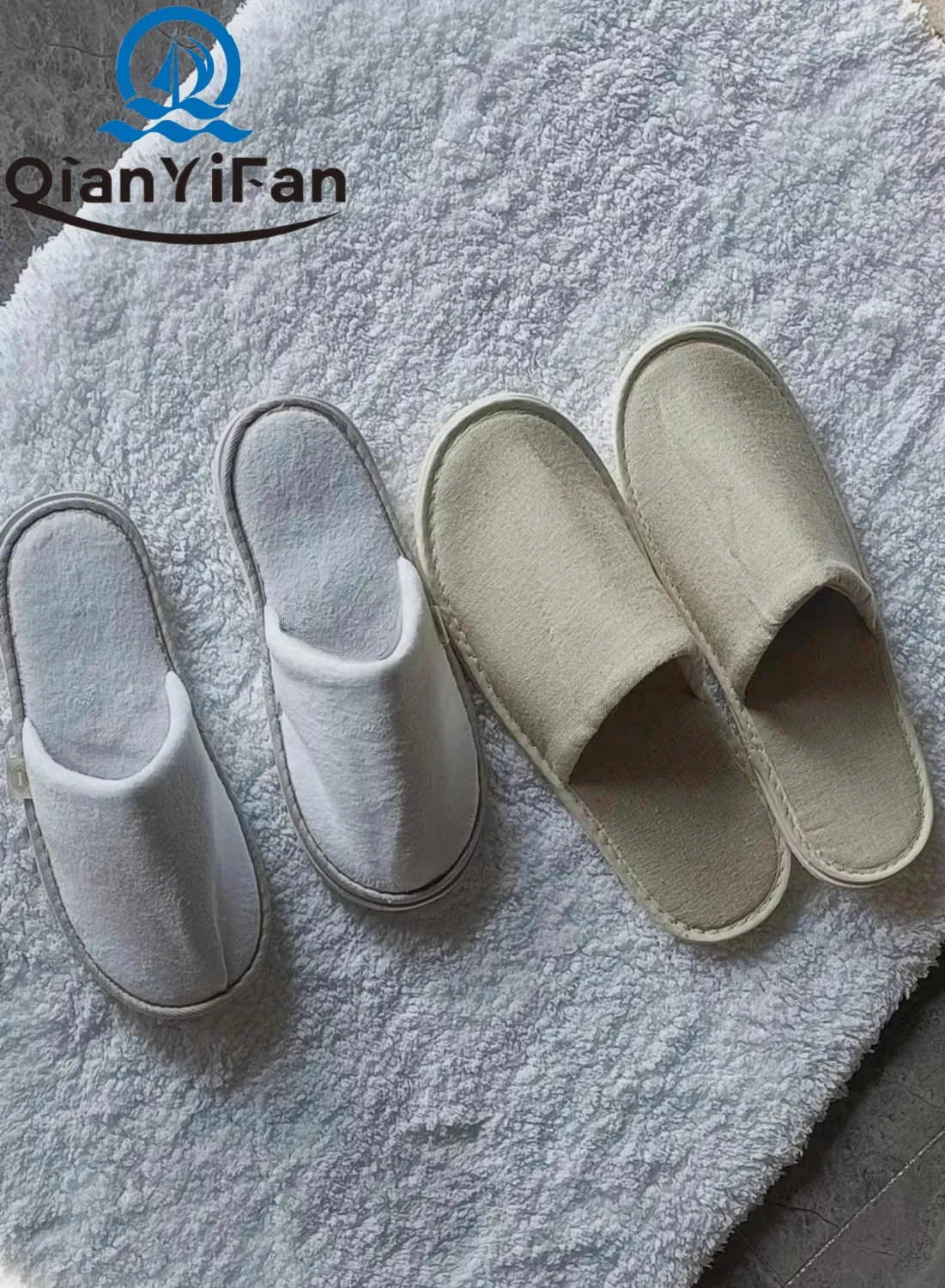 Hotel Room Bathroom 100% Cotton Thickened Water Absorption Strong Non-Slip Bath Mat