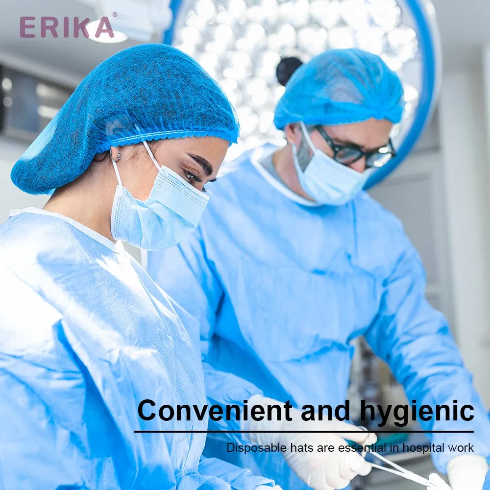 Disposable Hair Net Food Factory / SPA / Personal Care Head Cover Elastic Non Woven Disposable Clip Cap Mob Cap