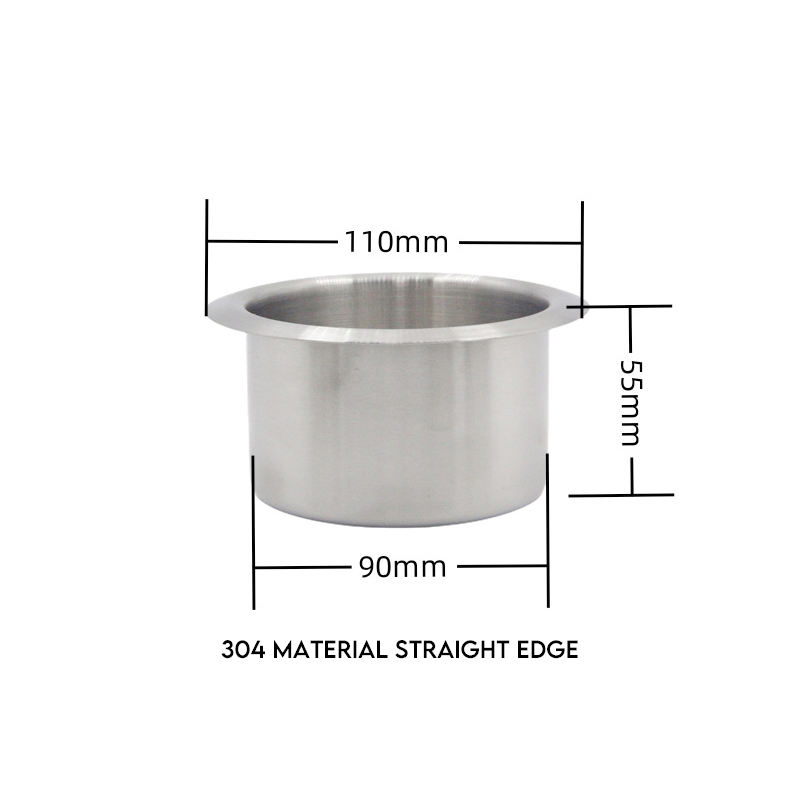 Подстаканник для дивана 57 мм, черный, нержавеющая сталь