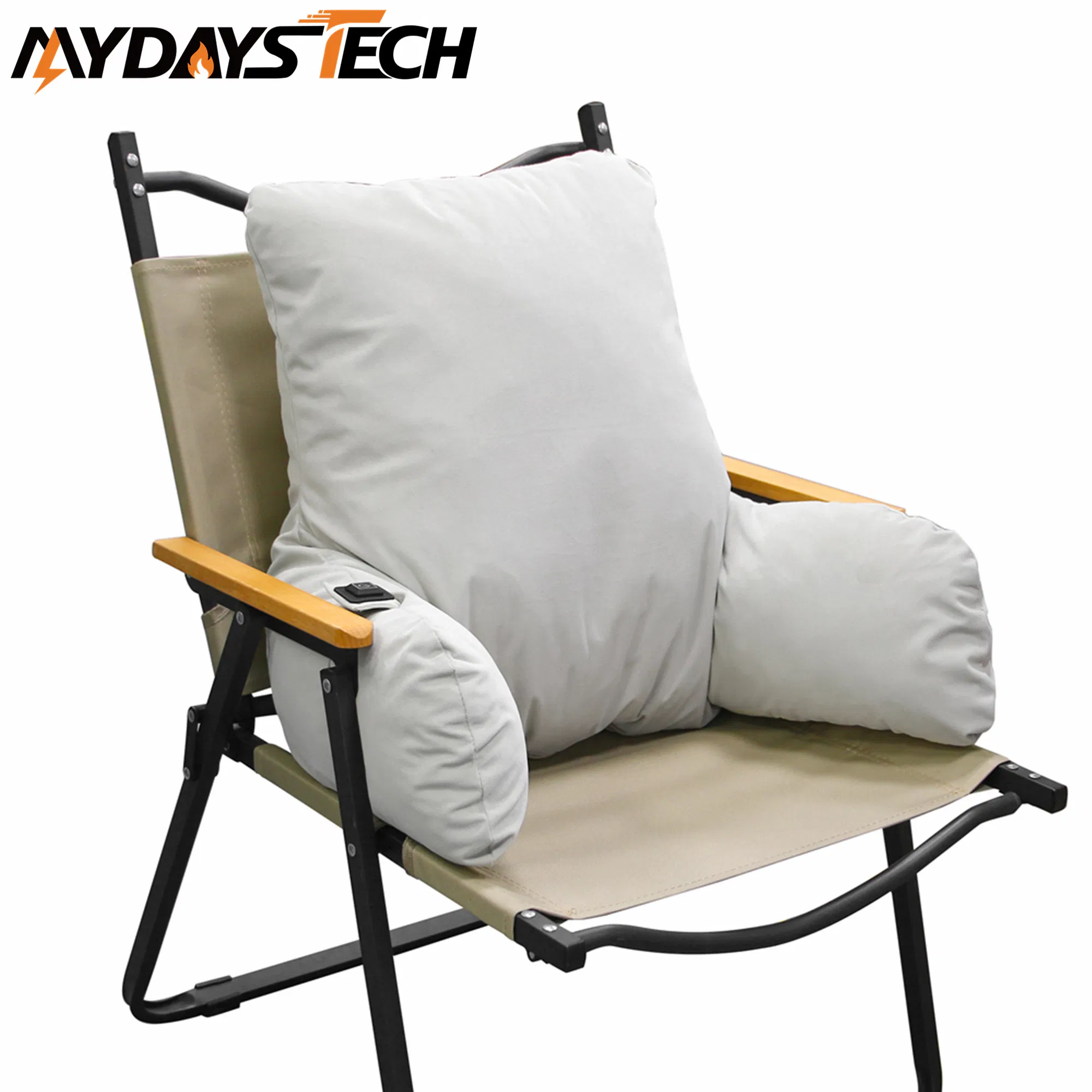 Mydays Tech Back Pain Relief Lumbar Cushion Heated Pillow Office Chair Support