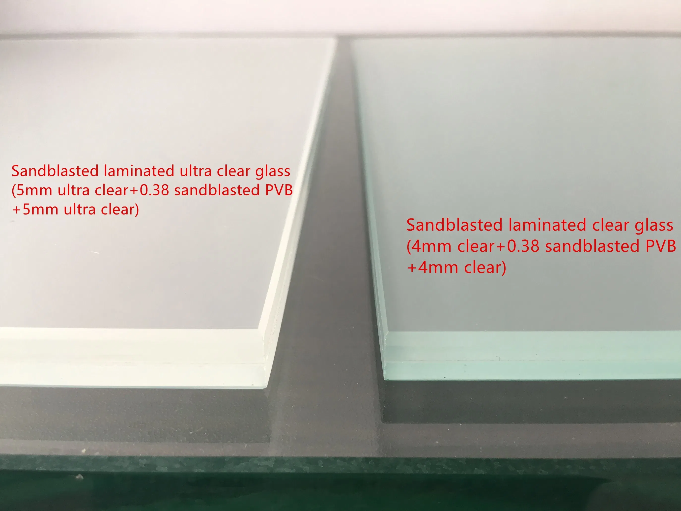 Clear/Colored Acid Etched Glass/Frosted Glass/Sandblasted Glass for Bathroom/Office/Building