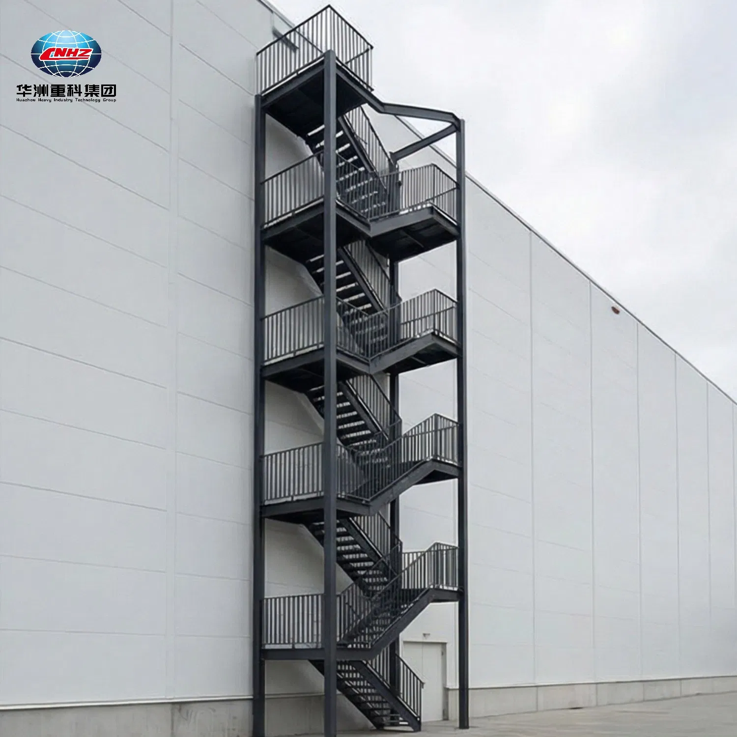 Prefabricated New Design Exterior Steel Staircase / Outdoor Metal Stairs/Outdoor Firefighting Steel Stairs