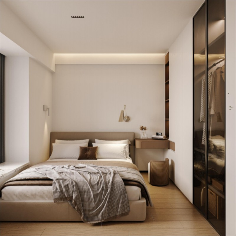 Contemporary PVC Wardrobe Featuring Stylish Glass Doors for Modern Spaces