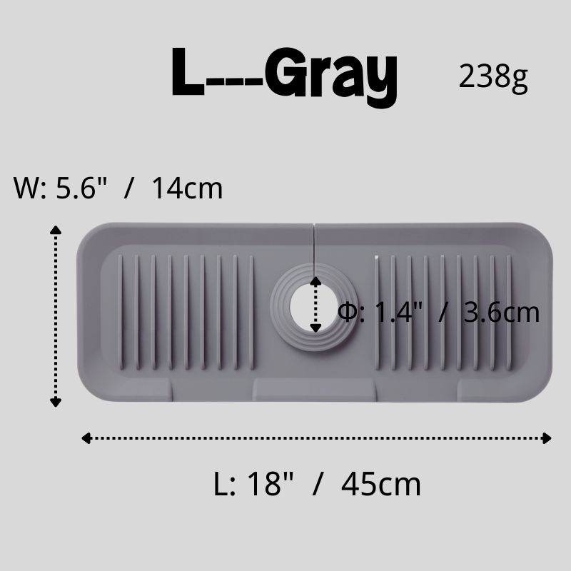 Silicone Faucet Handle Drip Catcher Tray Sink Splash Guard Drain Mat