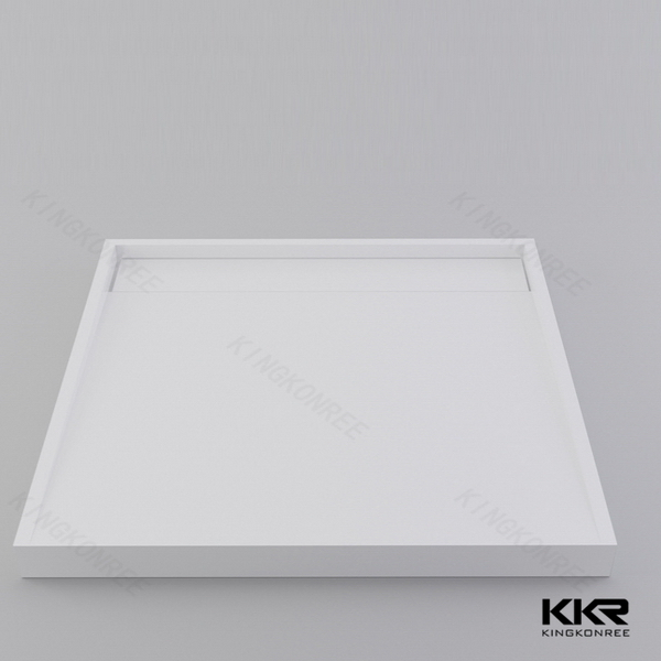 Square Acrylic Solid Surface Pure White Stone Bathroom Shower Tray Shower Base