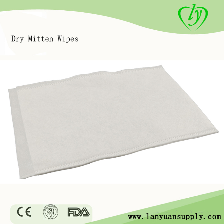 White Disposable Molton Wash Glove Wipes