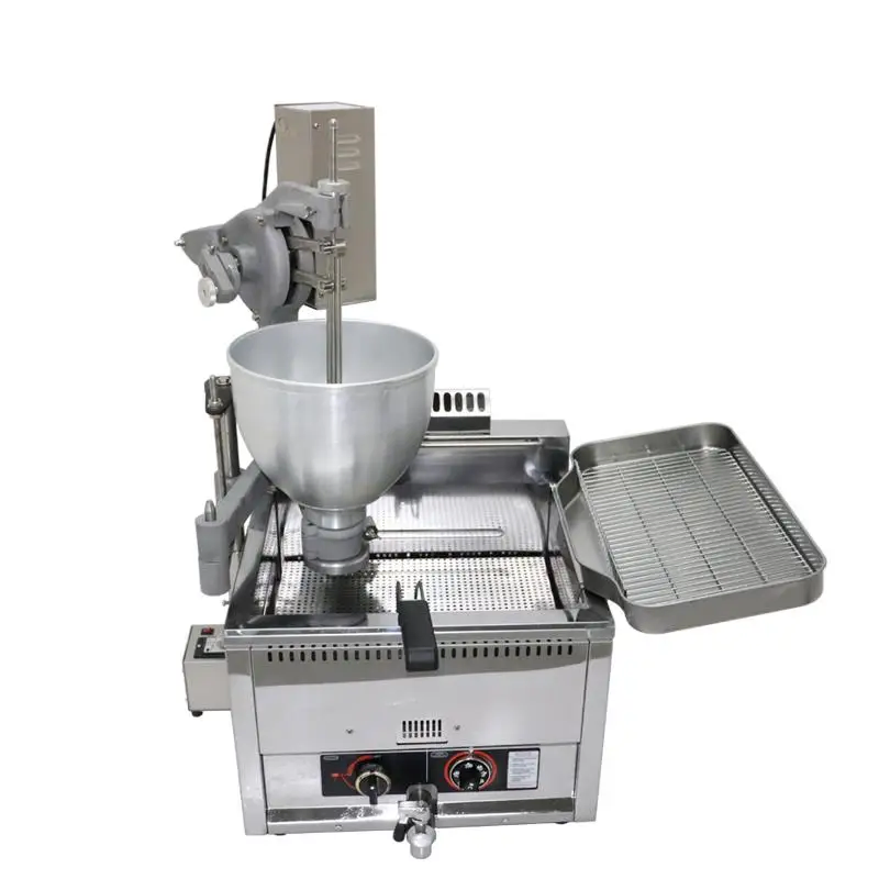 Heavy Duty Semi Automatic Doughnut Machine Gas Heating Bakery Making Device