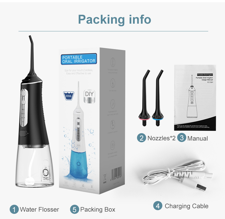 Dental Care Product USB Rechargeable Electric Water Flosser Ipx6