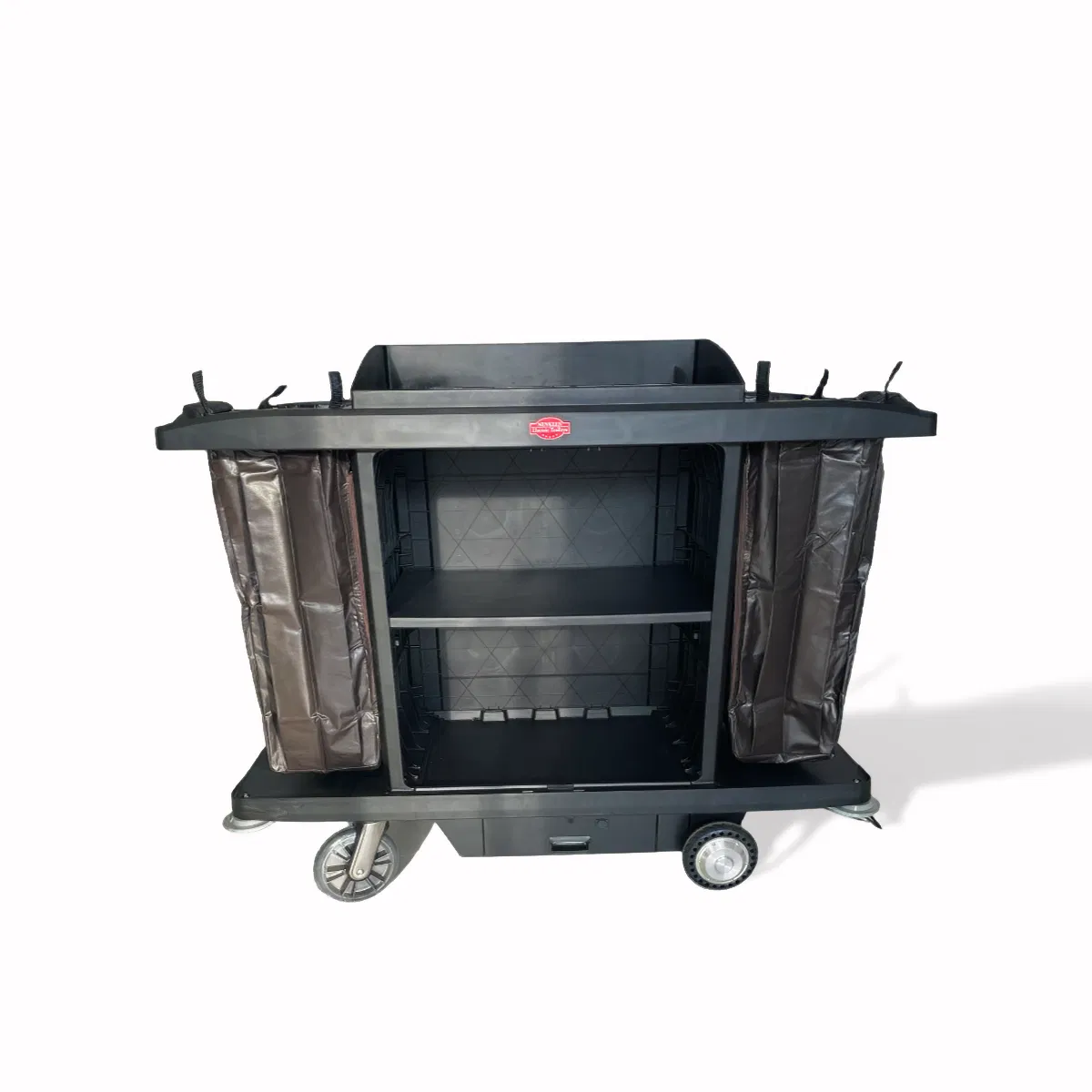 Ergonomic Electric Trolley Plastic Housekeeping Cart for Hotel Room Service Hotel Amenities