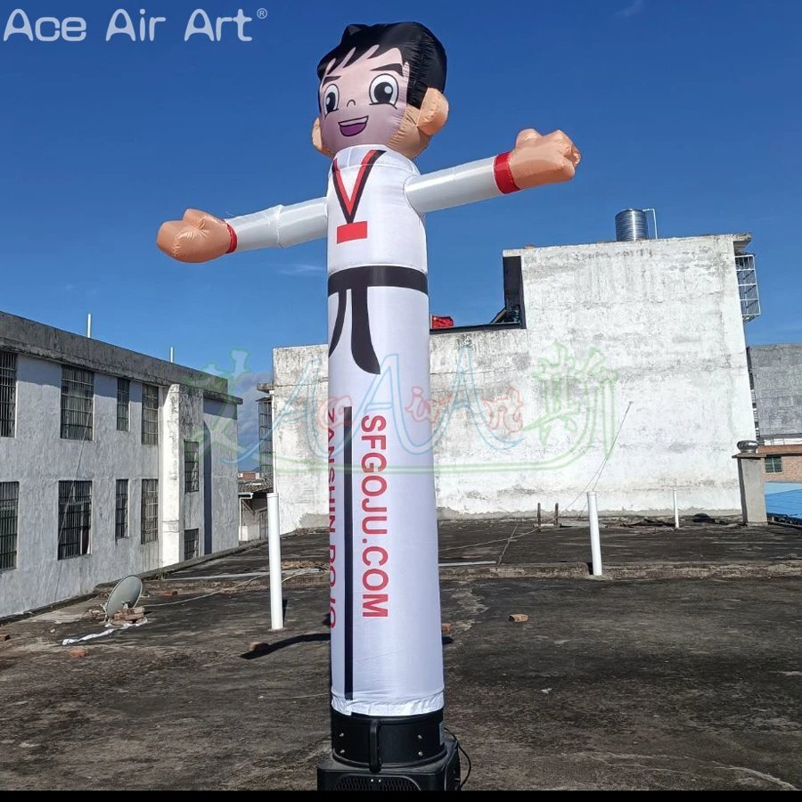 3mh Inflatable Taekwondo Boy Character Air Dancer Single Leg Sky Dancer for Advertising or Promotion