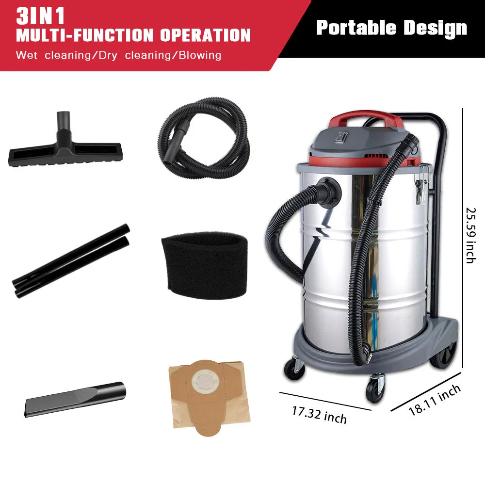 50L Wet and Dry Commercial Vacuum Cleaner Car Cyclone Cleaner Industrial Vacuum Cleaner