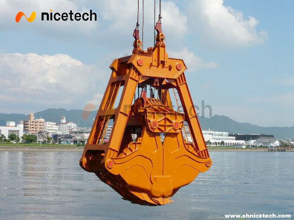 Dredge The Sludge Iron Plate Sand and Stone Mechanical Rope Dredging Clamshell Grabber Bucket