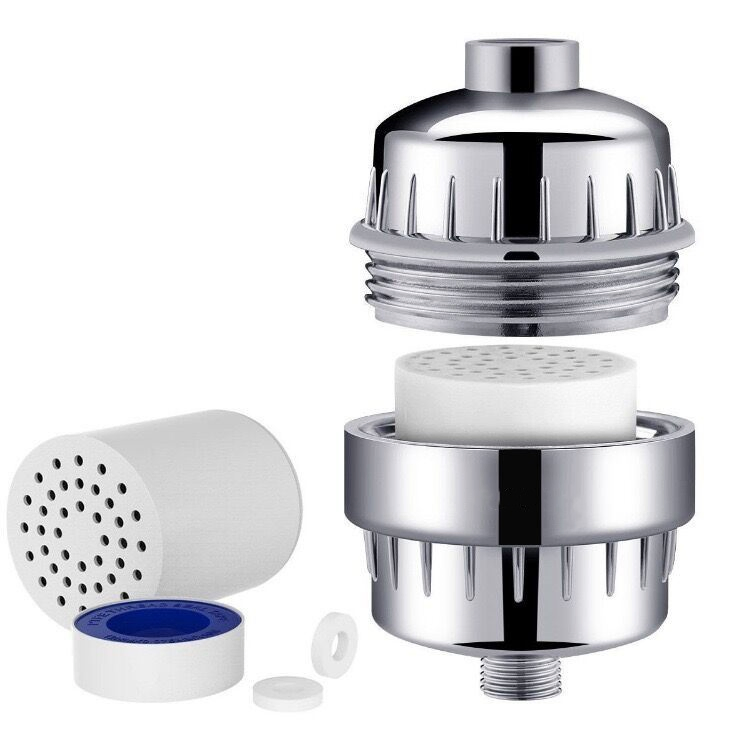 High Output Universal Shower Filter with Replaceable Multi-Stage Filter Cartridge