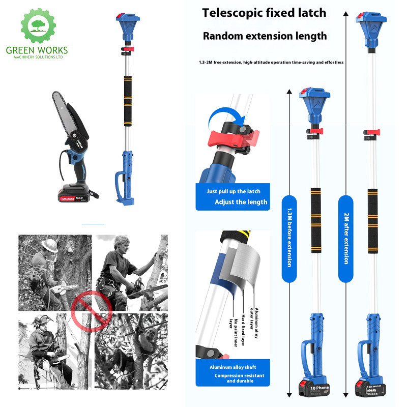 Pole Chain Saw Pole Chainsaw Scissor Pruner Sissor Chainsaw Tree Pole Chainsaw Hand Held Pole Saw Cordless Chainsaw Pruner Electric Pole Chainsaw Pole Saw