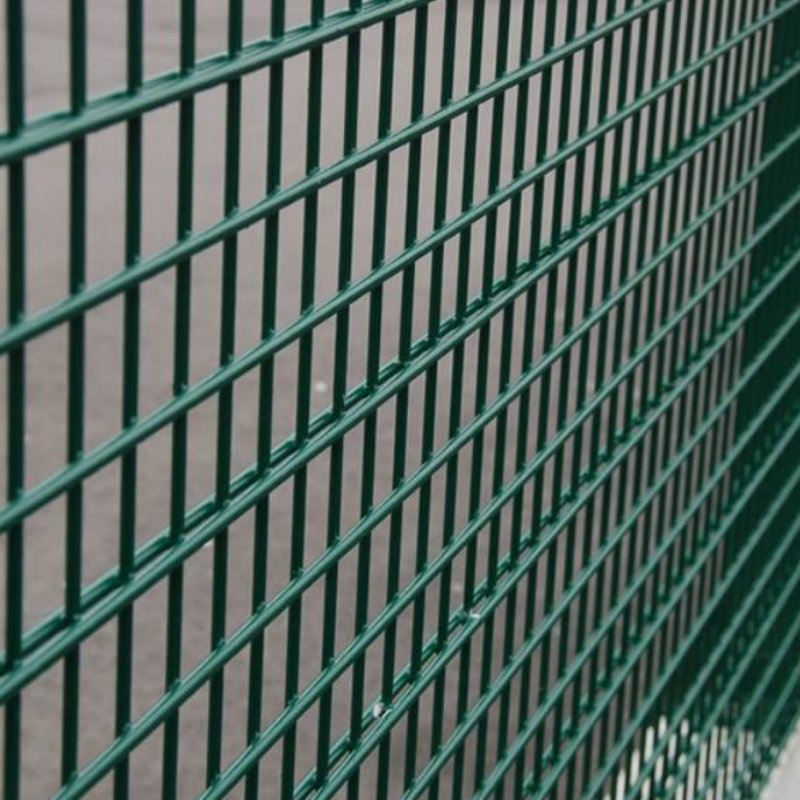 PVC Coated Garden Courtyard Safety Barrier Residential Community Perimeter Protection Double Wire Fence for School