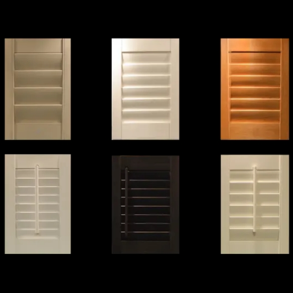 Basswood Wooden Decorative Window Planation Shutters Horizontal Paint Stainlour Louver