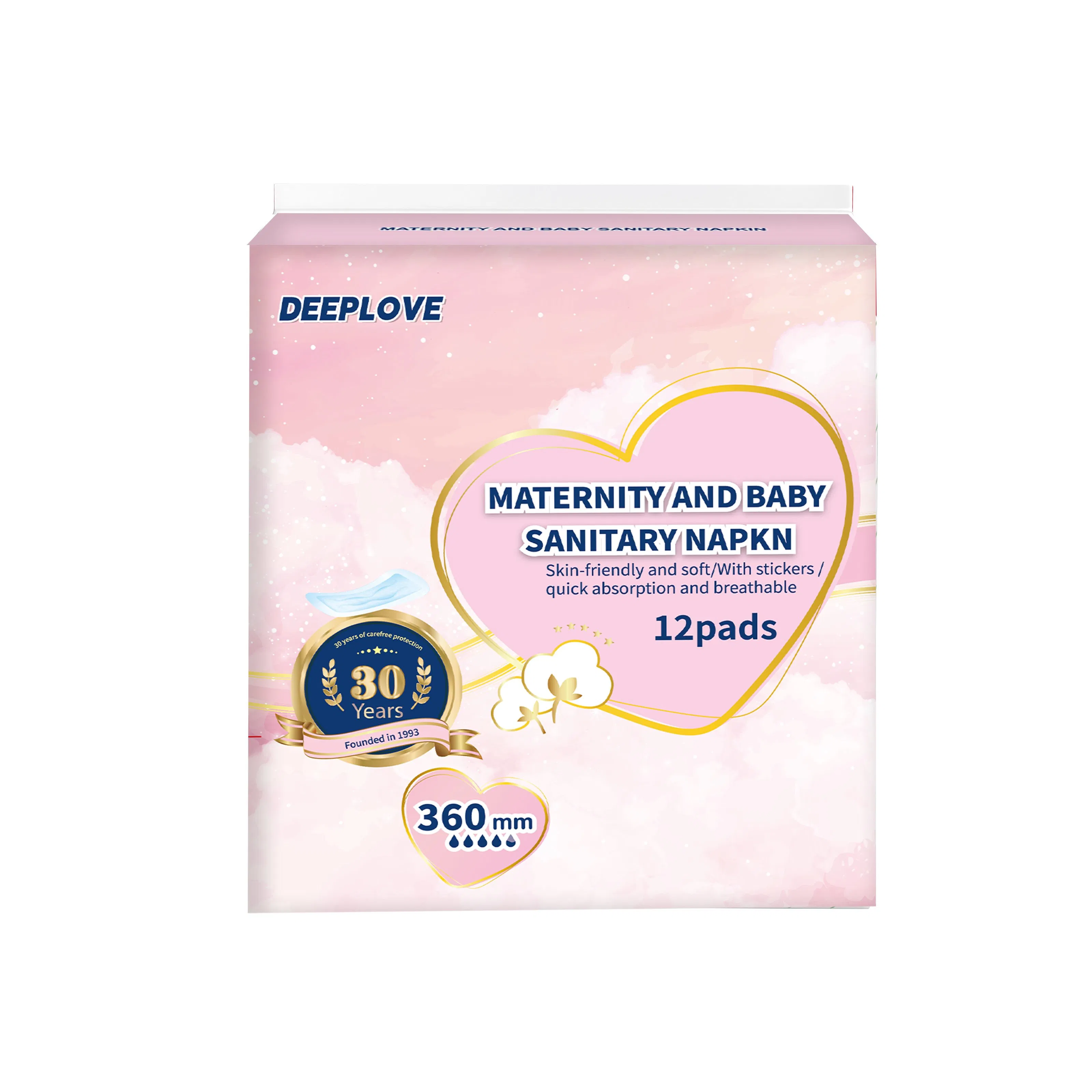 Eco-Friendly 360mm Sanitary Napkins for Maternity and Baby Care