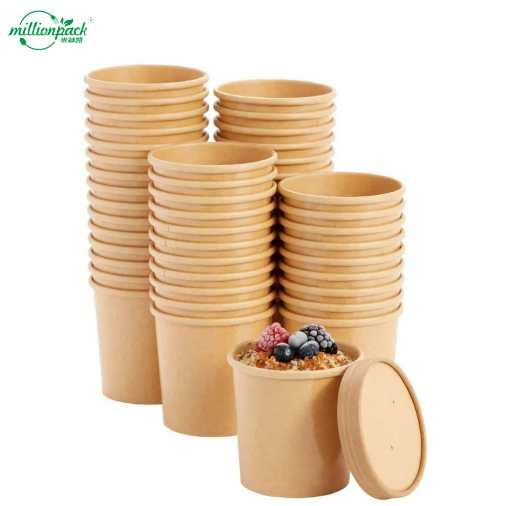 Compostable Kraft Paper Soup Bowl for Sustainable Packaging Solutions