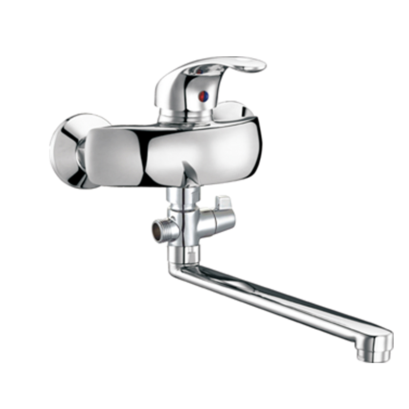 Single Handle Chrome Plating Wall Mounted Bath Faucets for Bathroom